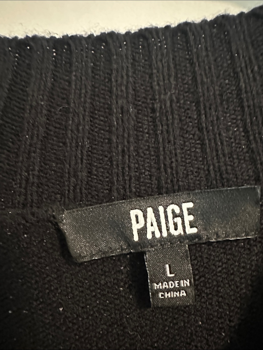 EUC Paige Julita Long Sleeve Wool Sweater Dress in Black size L - Picture 7 of 12